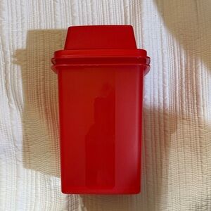 Tupperware Red Vintage Piccadilly storage. For pickles etc Large size